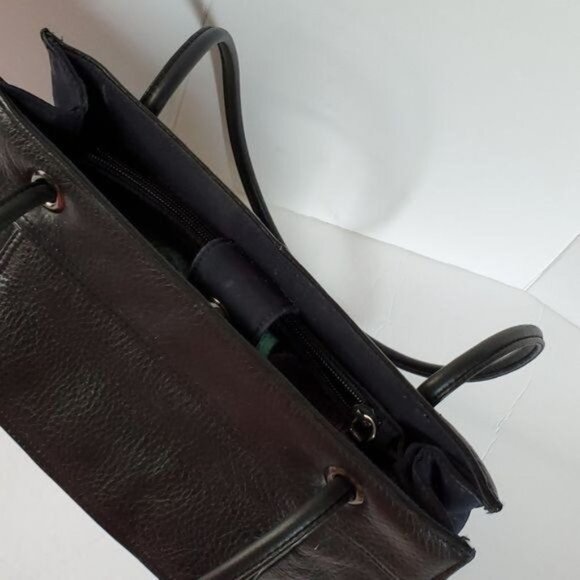 Giani Bernini Shoulder Bag Handbag Leather Navy Satchel Purse WOMEN'S WOMAN'S - Picture 7 of 13